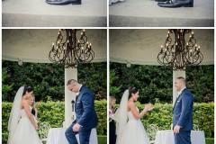Breaking of the glass Jewish wedding celebrant