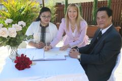 backyard wedding ceremony