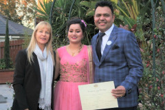 Indian bride and groom marrying