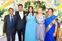 bride , groom and family
